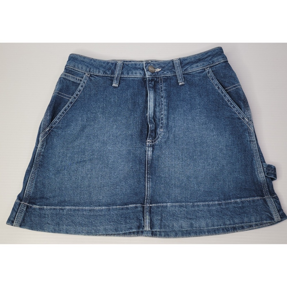 Lee Denim Skirt Womens Size 2 Western Boho High Waisted Jean Skirt Summer